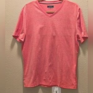 ALFANI Men's Short Sleeve V-neck Shirt  L